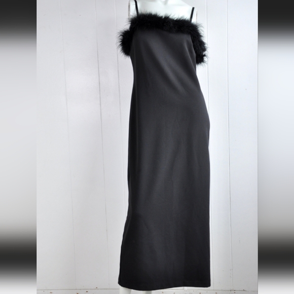 Jazz II Dresses & Skirts - Jazz II Black Marabou Floor Length Dress Size 14